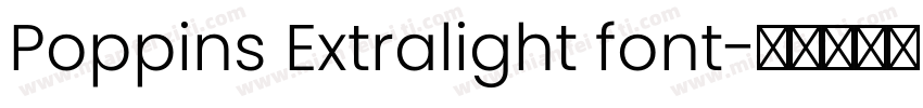 Poppins Extralight font字体转换
